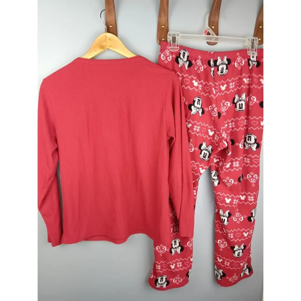 Disney Minnie Mouse Red Women's Pajama Set Size Medium